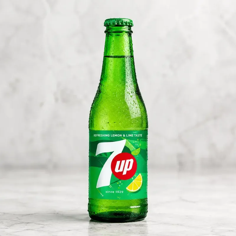 7UP Glass Bottle 245 ml at Mezban KSA in Madinah